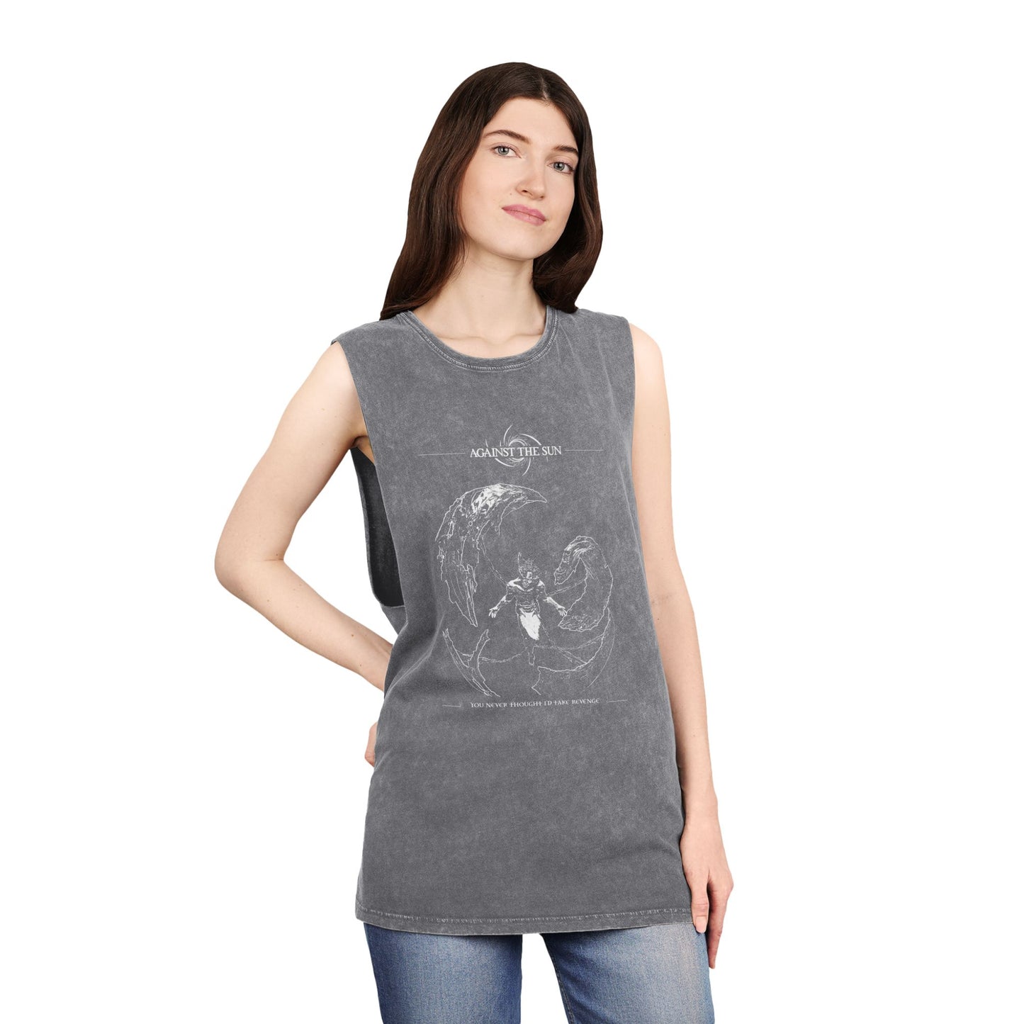 No Sympathy Unisex Stonewash Tank Top - Against the Sun Graphic Tee