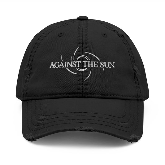 Against the Sun Distressed Dad Hat - Trendy Embroidered Cap for Casual Style