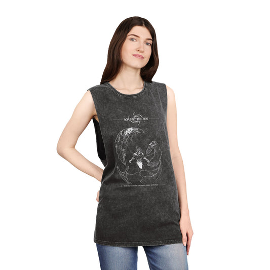 No Sympathy Unisex Stonewash Tank Top - Against the Sun Graphic Tee